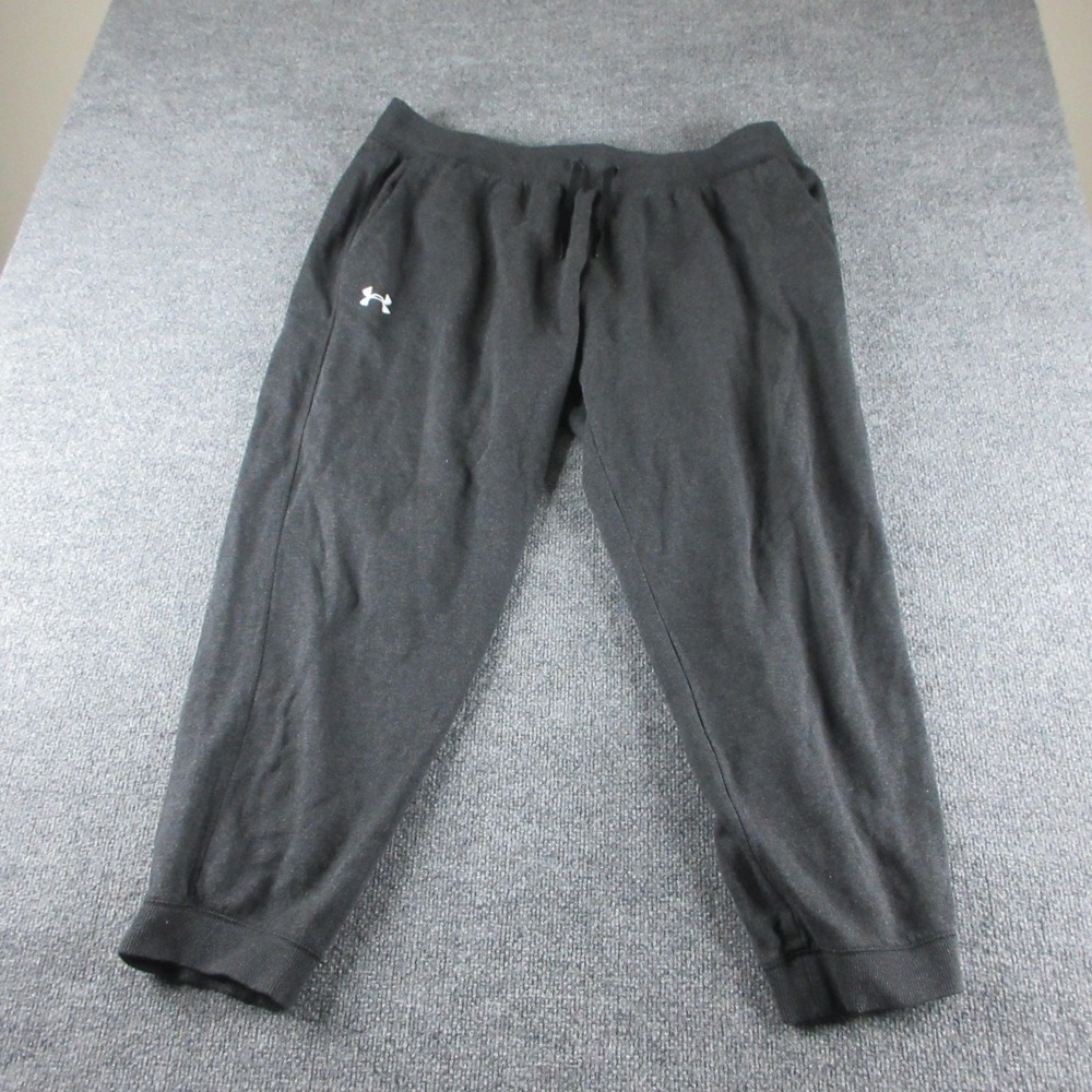 Under Armour Sweatpants Mens 3XL Gray Fleece Joggers Elastic Waist Pockets Logo